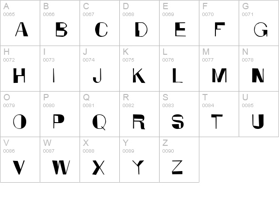 Anarko uppercase A-Z preview