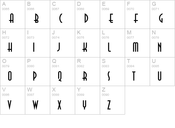 Anastasia Regular uppercase A-Z preview