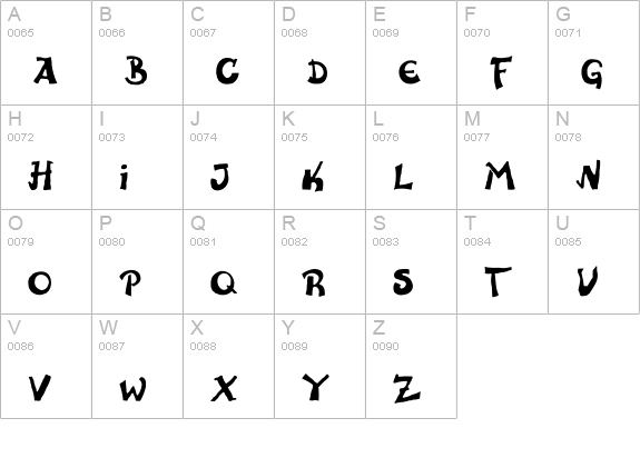 Anatevka Caps uppercase A-Z preview
