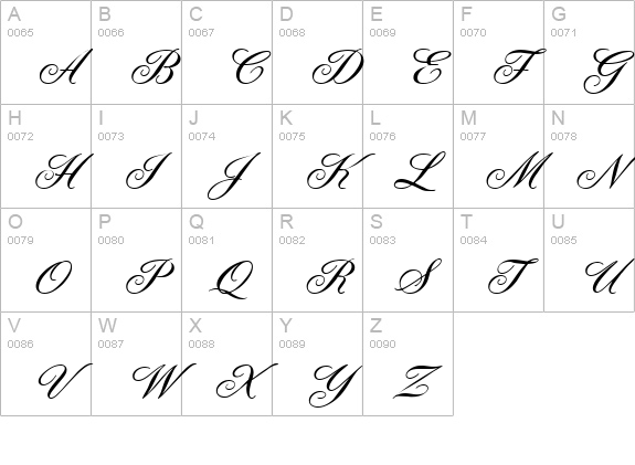 Ancestory SF uppercase A-Z preview
