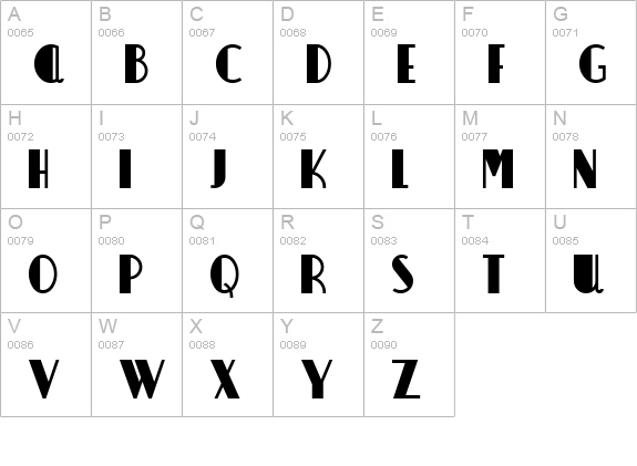 AnchorSteamNF uppercase A-Z preview