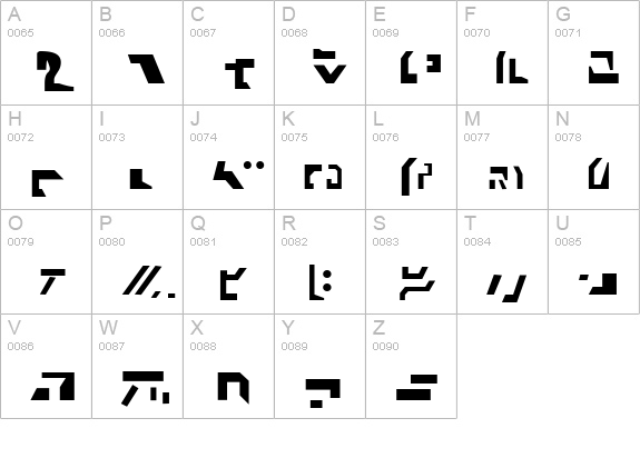 Ancient Autobot uppercase A-Z preview