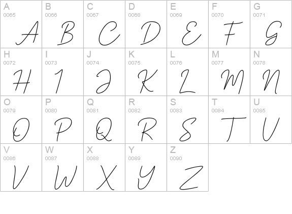 Andalusia uppercase A-Z preview