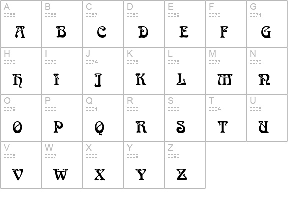 Anderson uppercase A-Z preview