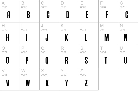 Anderson Supercar uppercase A-Z preview