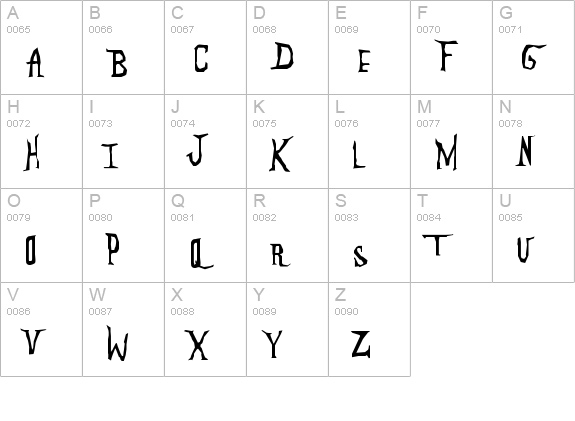 Anderson The Mysterons uppercase A-Z preview
