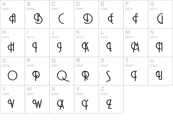Andes uppercase A-Z preview
