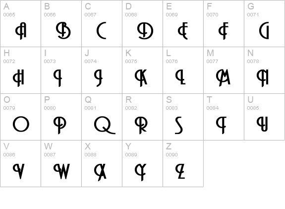 Andes Bold uppercase A-Z preview