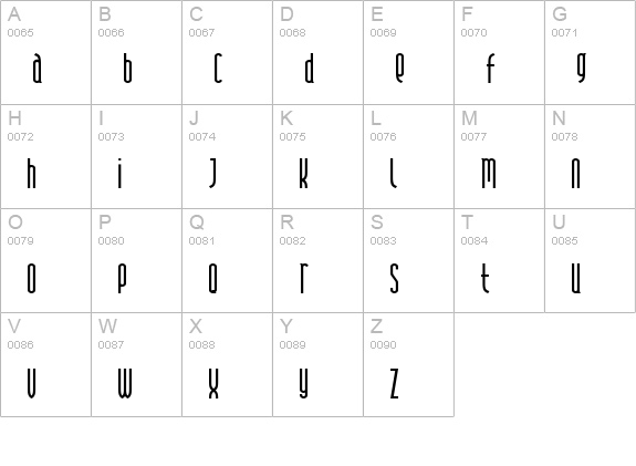Andover uppercase A-Z preview