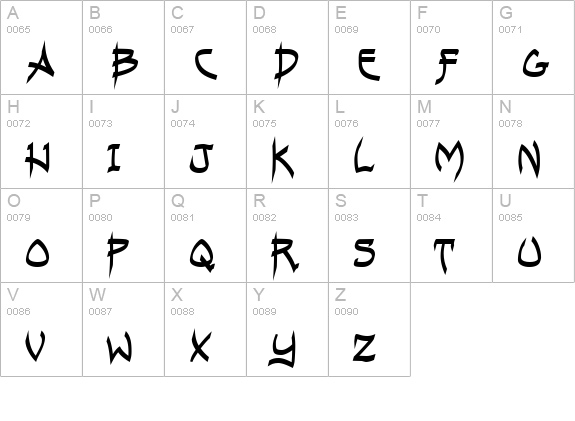 Andreas Pen MF Bold uppercase A-Z preview