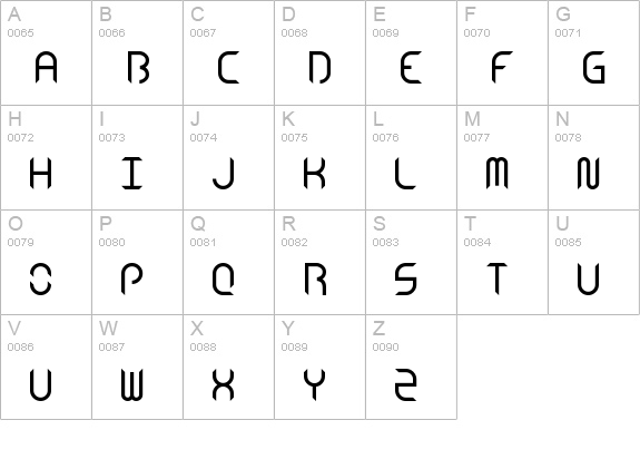 Android Insomnia Regular uppercase A-Z preview