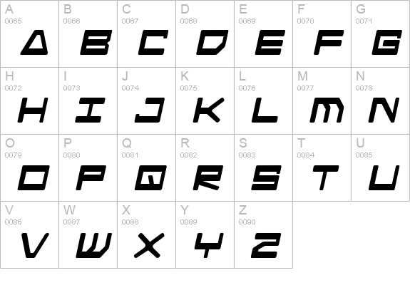 Android Nation Bold uppercase A-Z preview