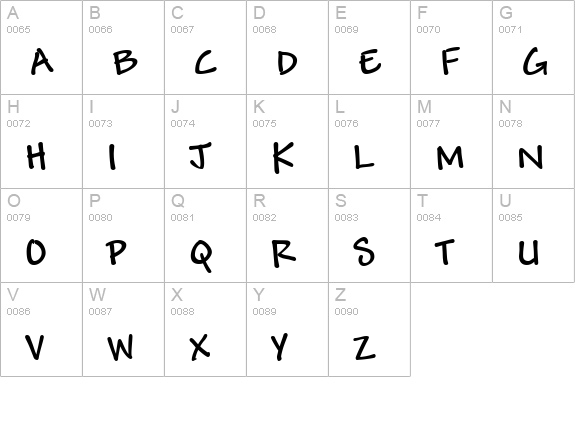 Andy Bold uppercase A-Z preview