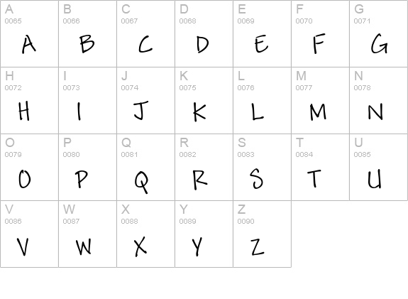 Andy Std uppercase A-Z preview