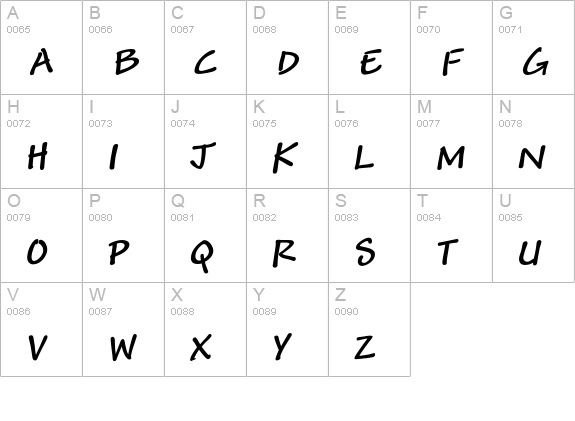 Andy Std Bold Italic uppercase A-Z preview