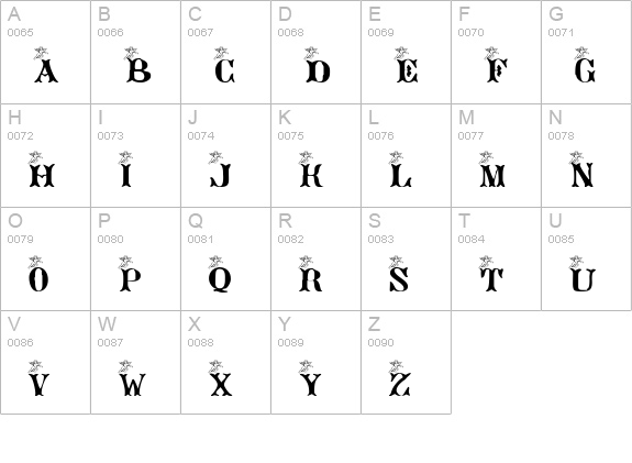 AngeGardien uppercase A-Z preview