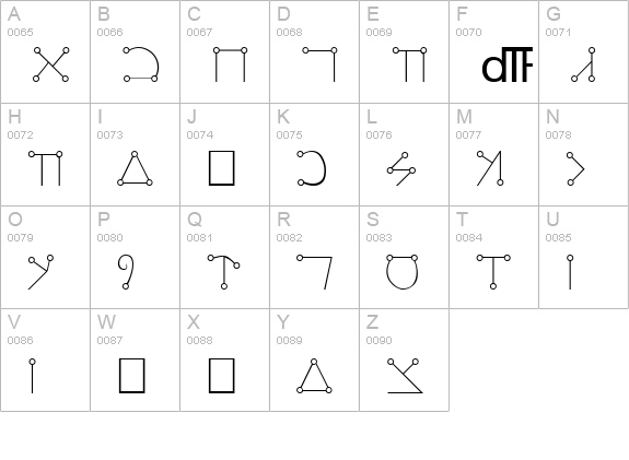 Angelic Regular uppercase A-Z preview