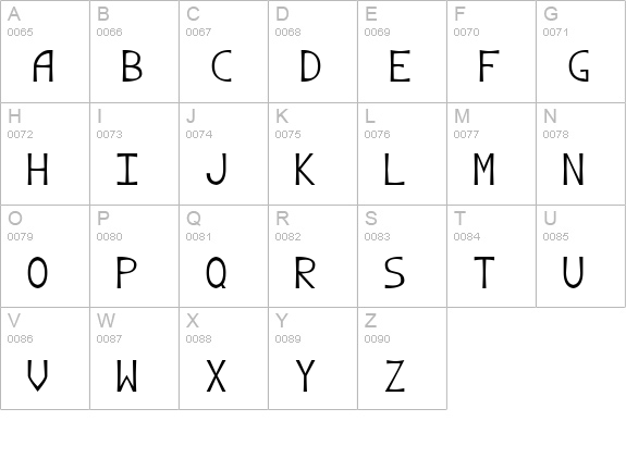 Angelus™ uppercase A-Z preview