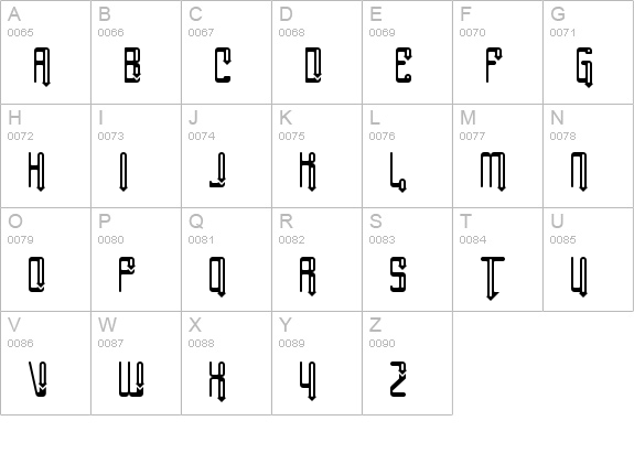 Angie Groovin uppercase A-Z preview