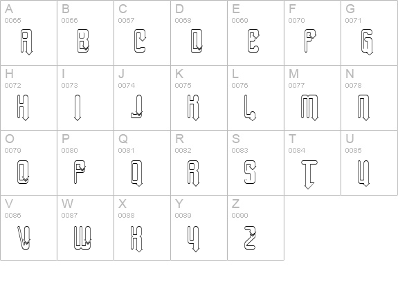 Angie TanLines uppercase A-Z preview