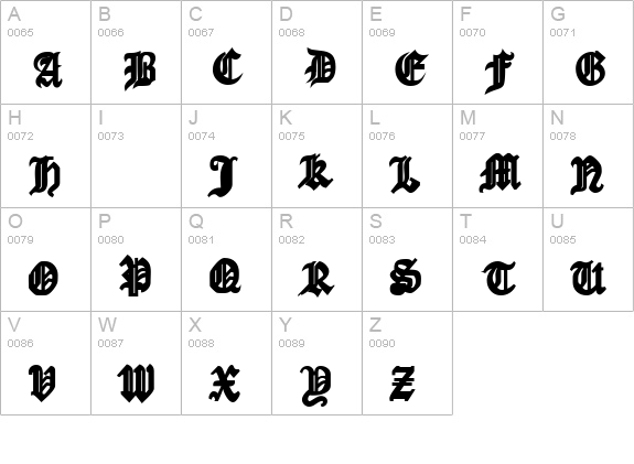 AngloSSK Bold uppercase A-Z preview