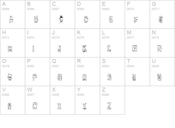 Angry bitch uppercase A-Z preview