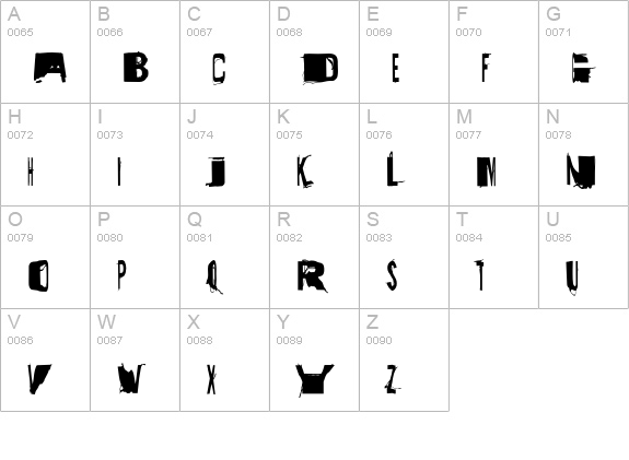 Angst-Mix uppercase A-Z preview