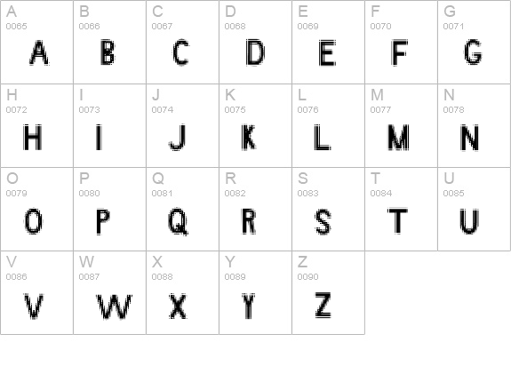 Angstrom uppercase A-Z preview