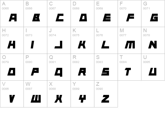 Animal Silence uppercase A-Z preview