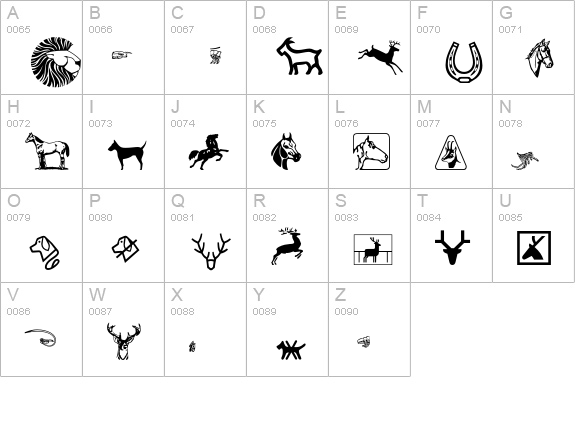 AnimalsP01 uppercase A-Z preview