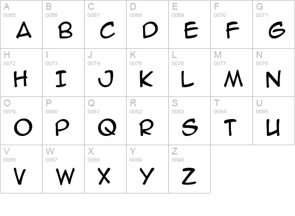 Anime Ace uppercase A-Z preview