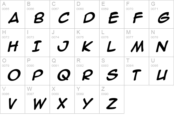 Anime Ace 2.0 BB Bold uppercase A-Z preview