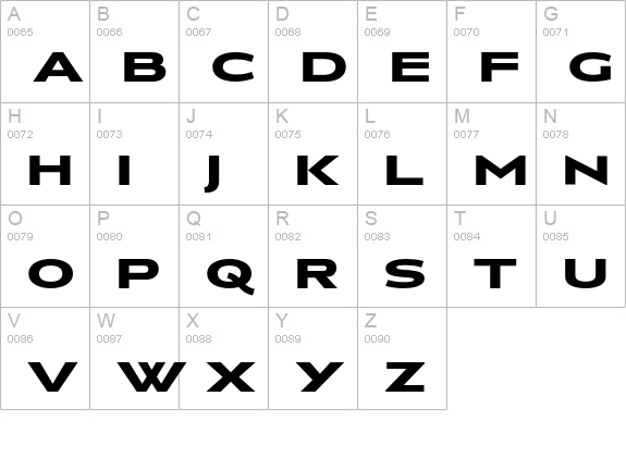 Anisette-Bold uppercase A-Z preview