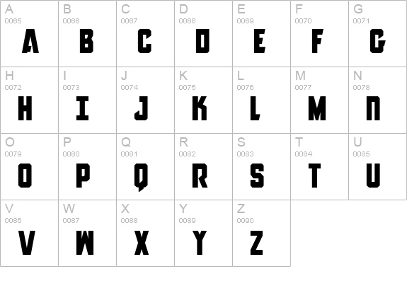 Anitlles uppercase A-Z preview