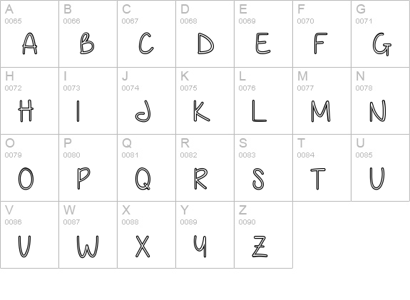 AnjelikaRose uppercase A-Z preview