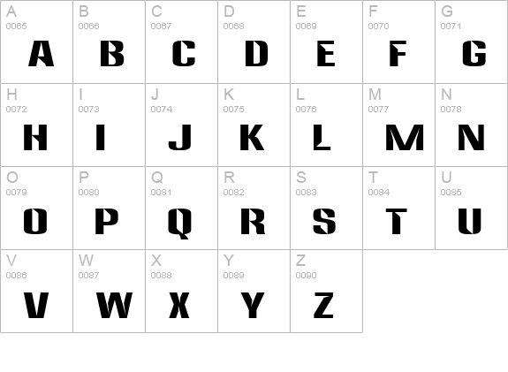 Anklepants uppercase A-Z preview