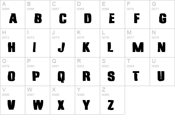 Anklepants Ink uppercase A-Z preview