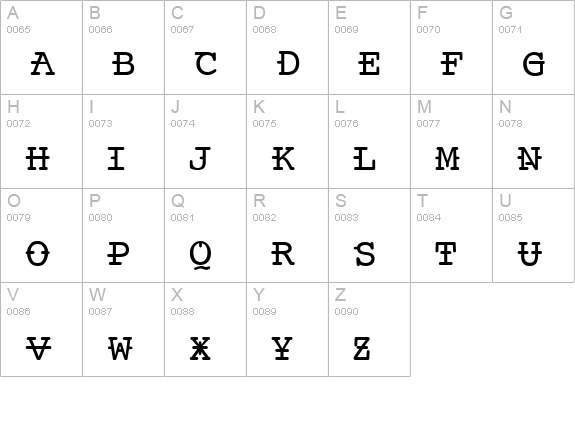 Ankora uppercase A-Z preview
