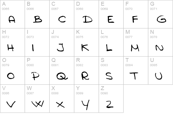 Anmari uppercase A-Z preview