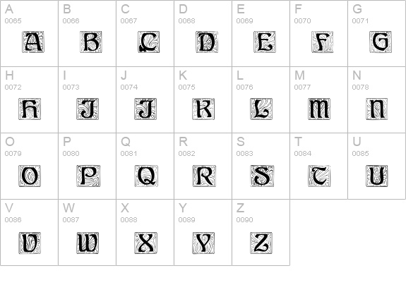 Ann-Stone uppercase A-Z preview