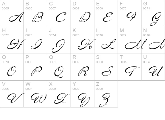 AnnabelleJF uppercase A-Z preview