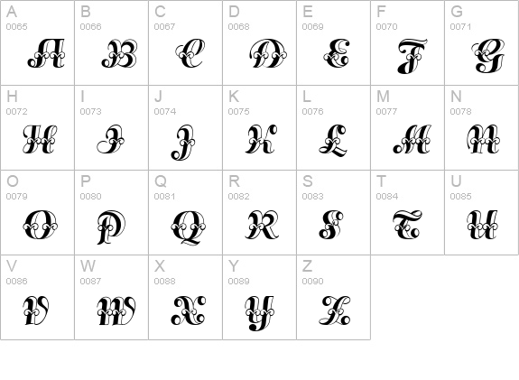AnnabelleMatineeNF uppercase A-Z preview