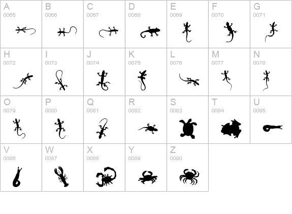 AnnCrawlers uppercase A-Z preview