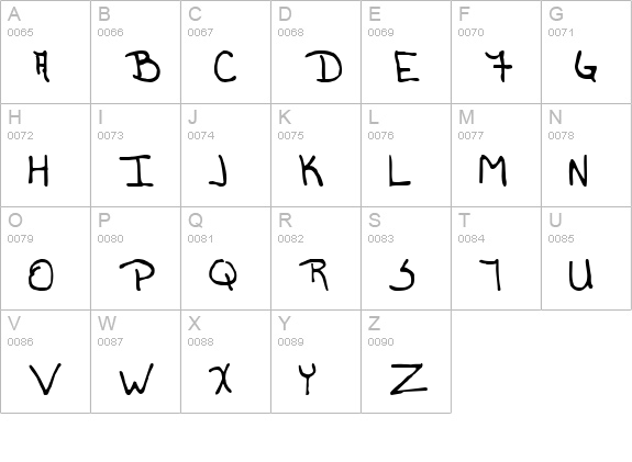 Annie uppercase A-Z preview