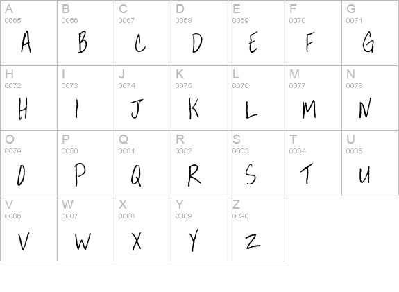 Annie BTN uppercase A-Z preview