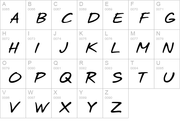 Annifont uppercase A-Z preview