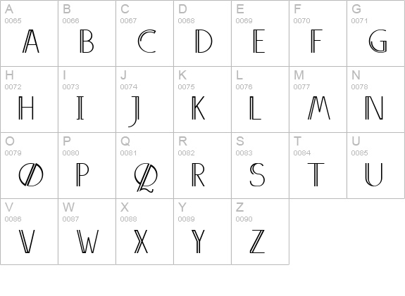 Annivers-Demo uppercase A-Z preview