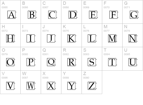 Annodomini uppercase A-Z preview