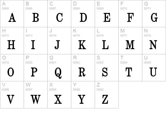 Annual-Condensed Bold uppercase A-Z preview
