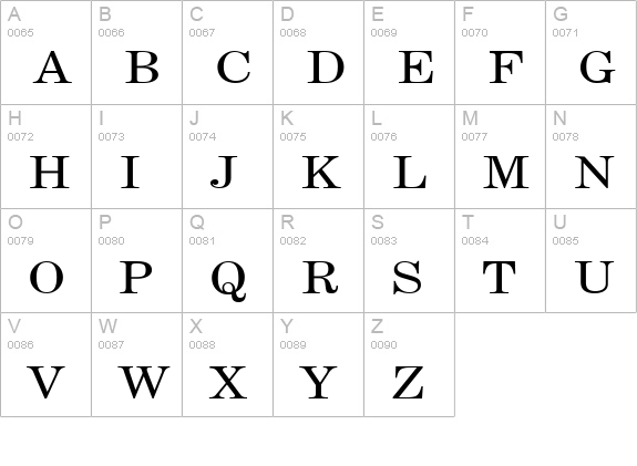 Annual-Extended uppercase A-Z preview